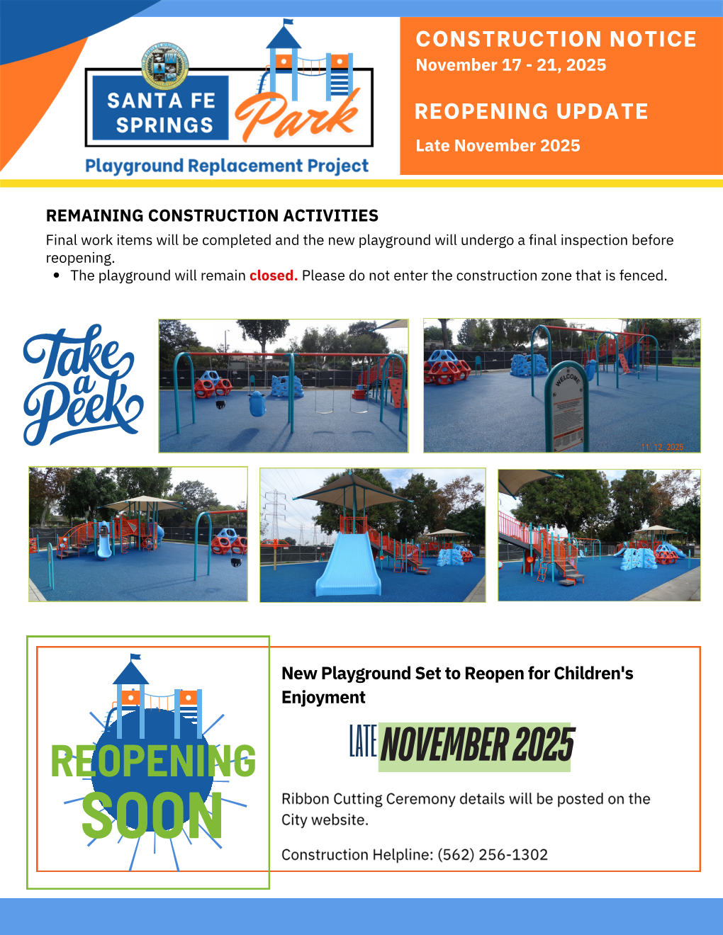 November 17-21 SFS Park Playground Project Construction Notice -5 Page 001